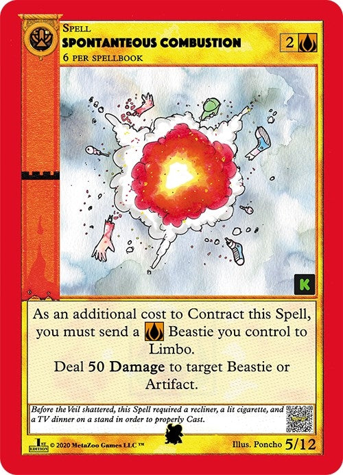 Image for Spontanteous Combustion (Cryptid Nation: Kickstarter Edition Tribal Theme Decks) (5) - MetaZoo