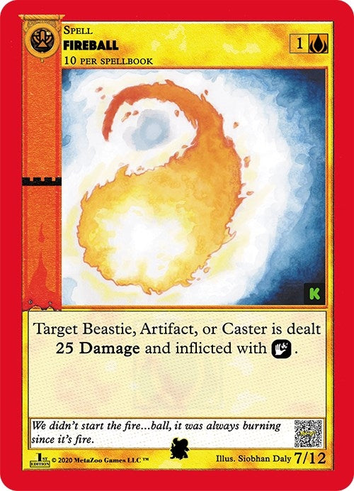 Image for Fireball (Cryptid Nation: Kickstarter Edition Tribal Theme Decks) (7) - MetaZoo