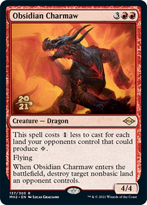 Image for Obsidian Charmaw (Prerelease Cards) (137) - Magic: The Gathering