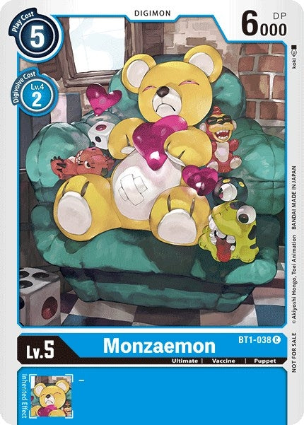 Image for Monzaemon - BT1-038 (Official Tournament Pack Vol.2) (BT01-03A) (BT1-038 C) - Digimon Card Game