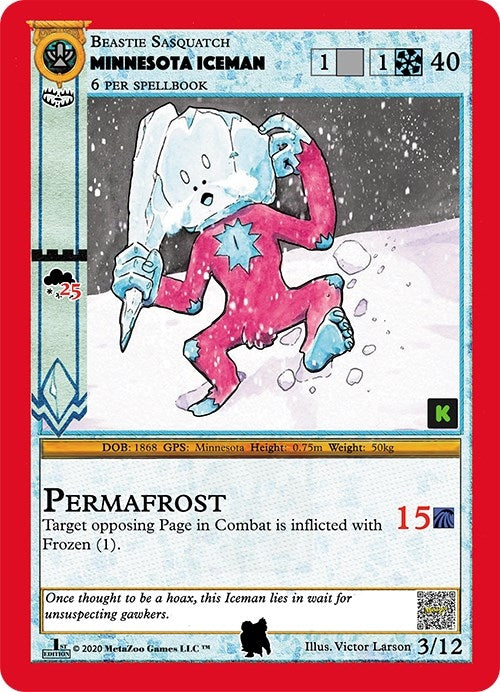 Image for Minnesota Iceman (Cryptid Nation: Kickstarter Edition Tribal Theme Decks) (3) - MetaZoo