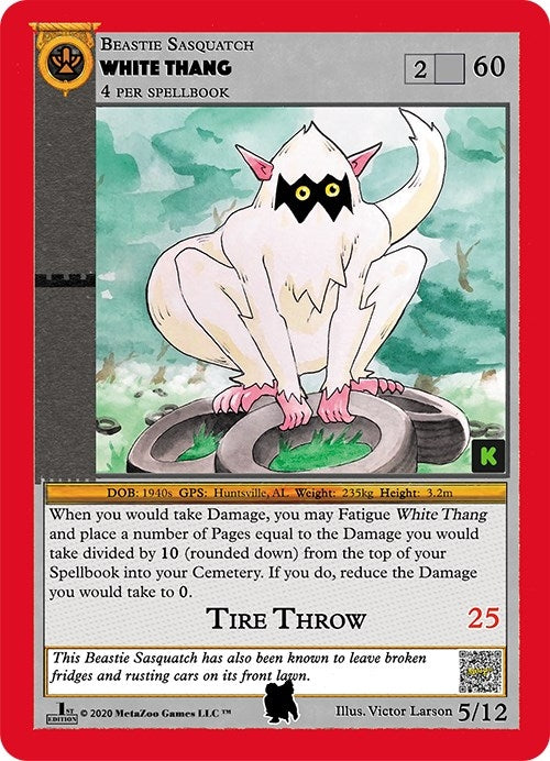 Image for White Thang (Cryptid Nation: Kickstarter Edition Tribal Theme Decks) (5) - MetaZoo