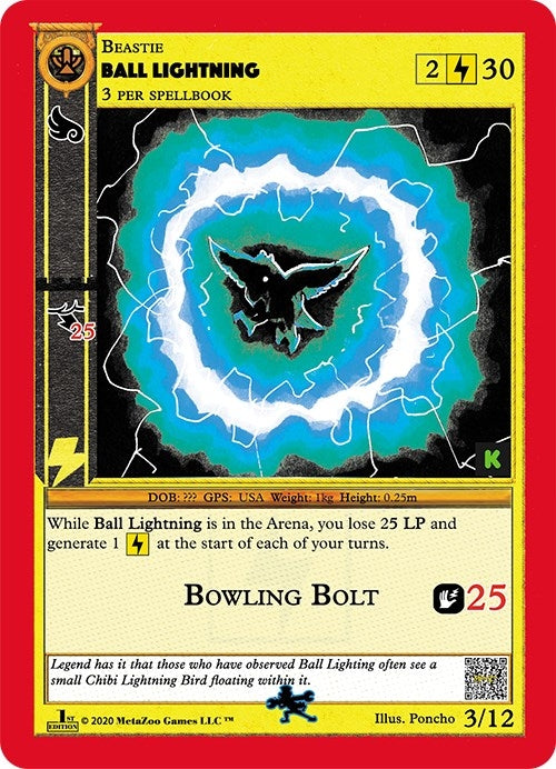 Image for Ball Lightning (Cryptid Nation: Kickstarter Edition Tribal Theme Decks) (3) - MetaZoo