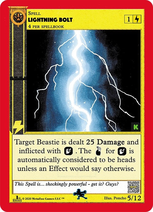 Image for Lightning Bolt (Cryptid Nation: Kickstarter Edition Tribal Theme Decks) (5) - MetaZoo