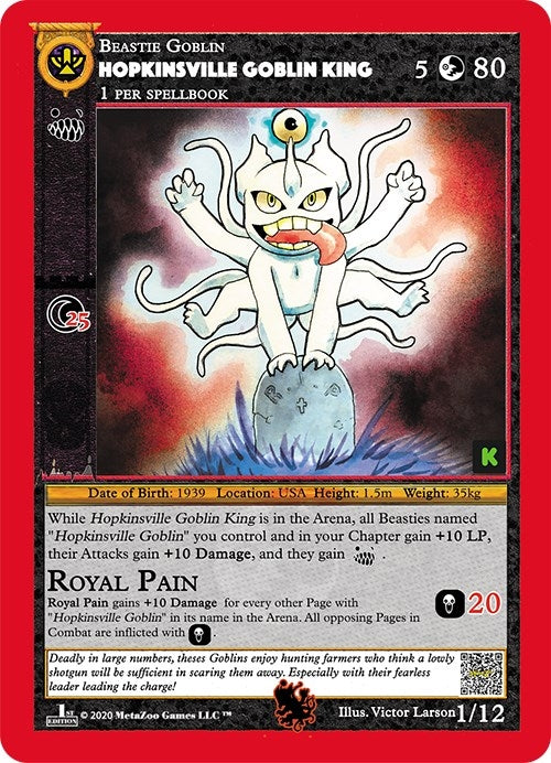 Image for Hopkinsville Goblin King (Cryptid Nation: Kickstarter Edition Tribal Theme Decks) (1) - MetaZoo