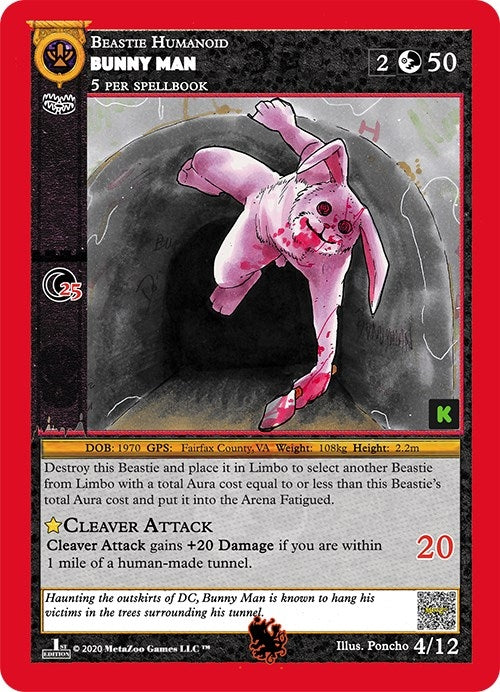 Image for Bunny Man (Cryptid Nation: Kickstarter Edition Tribal Theme Decks) (4) - MetaZoo