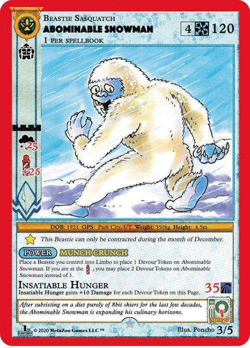 Image for Abominable Snowman (First Edition) (Holiday Promos) (3/5) - MetaZoo