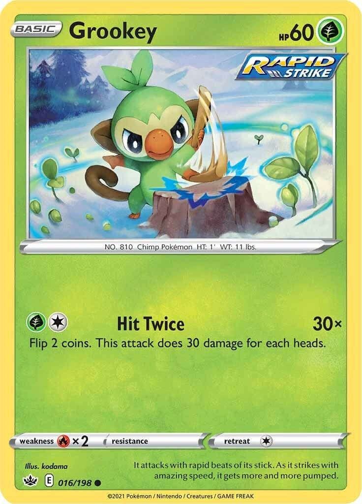 Image for Grookey (SWSH06: Chilling Reign) (016/198) - Pokemon
