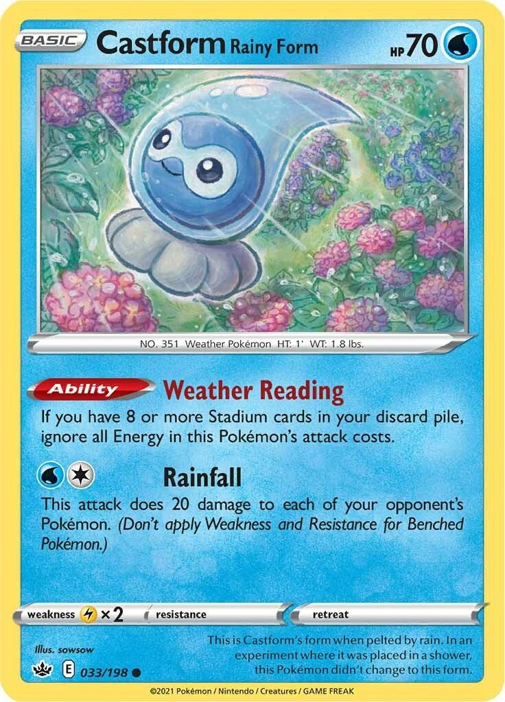 Image for Castform Rainy Form (SWSH06: Chilling Reign) (033/198) - Pokemon