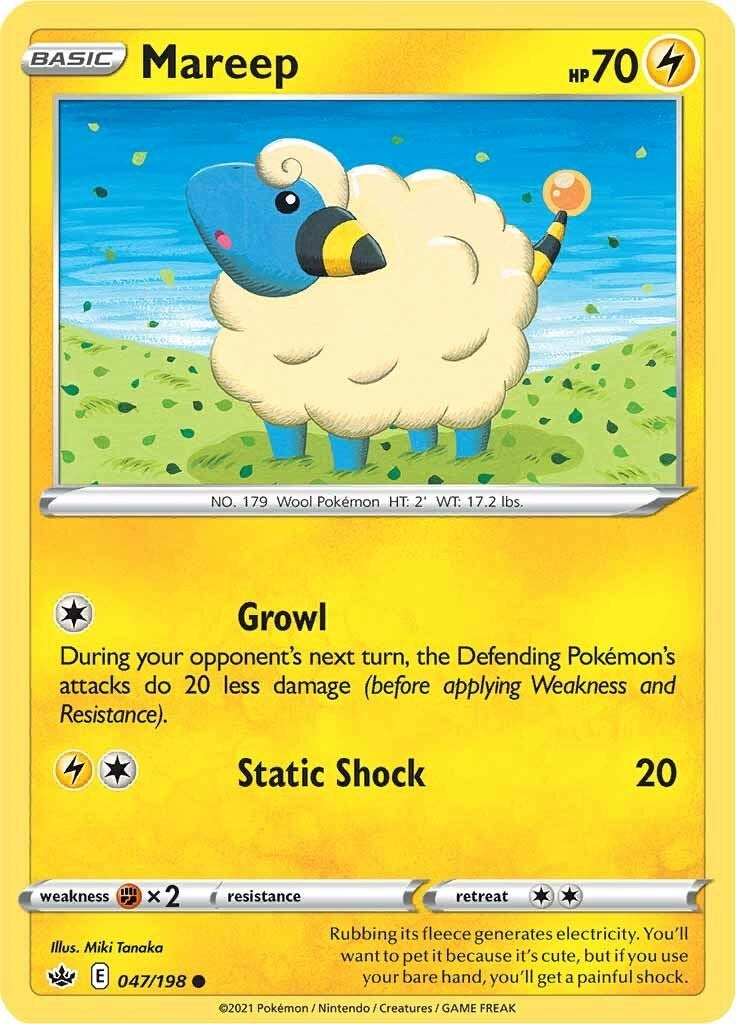 Image for Mareep (SWSH06: Chilling Reign) (047/198) - Pokemon