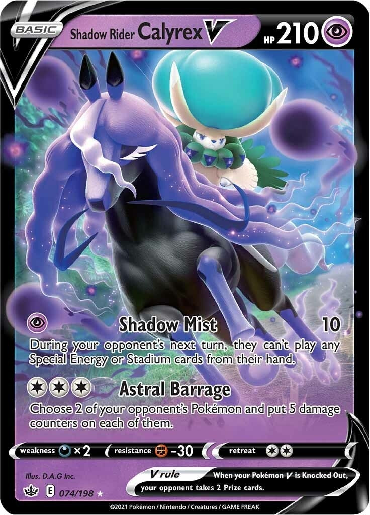 Image for Shadow Rider Calyrex V (SWSH06: Chilling Reign) (074/198) - Pokemon