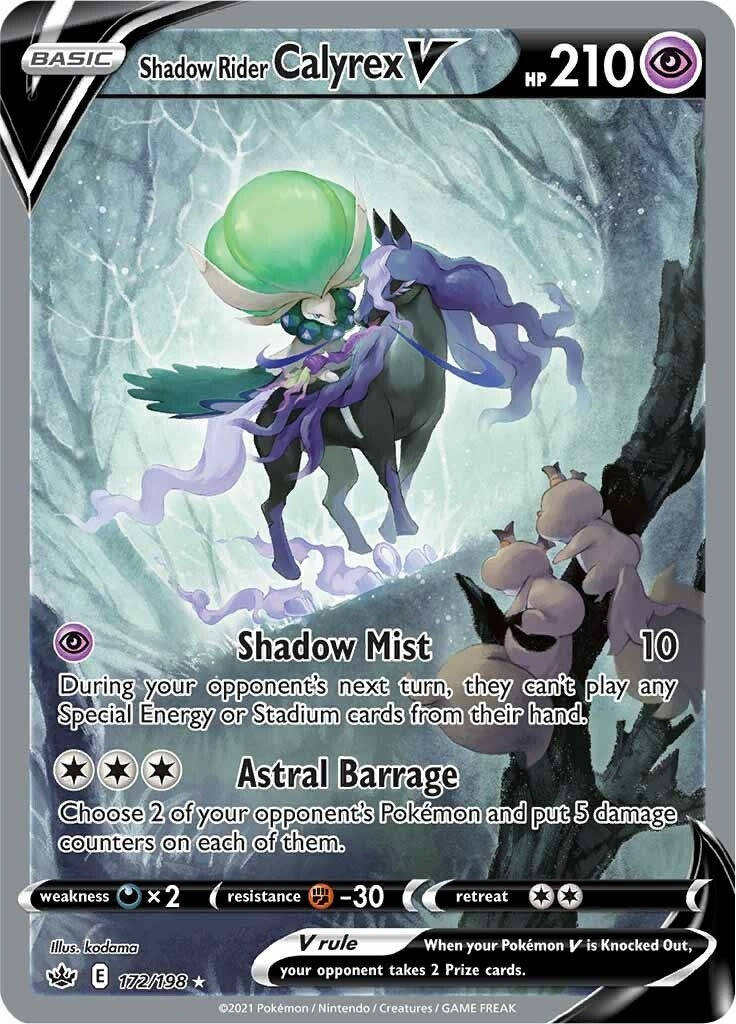 Image for Shadow Rider Calyrex V (Alternate Full Art) (SWSH06: Chilling Reign) (172/198) - Pokemon