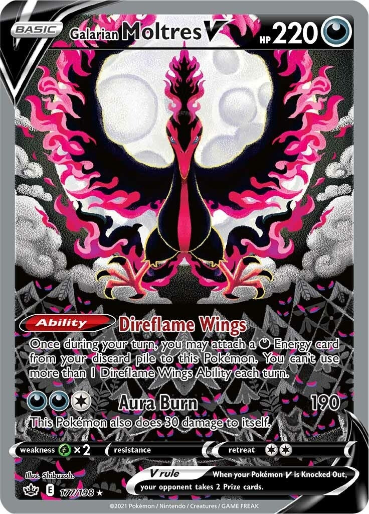 Image for Galarian Moltres V (Alternate Full Art) (SWSH06: Chilling Reign) (177/198) - Pokemon