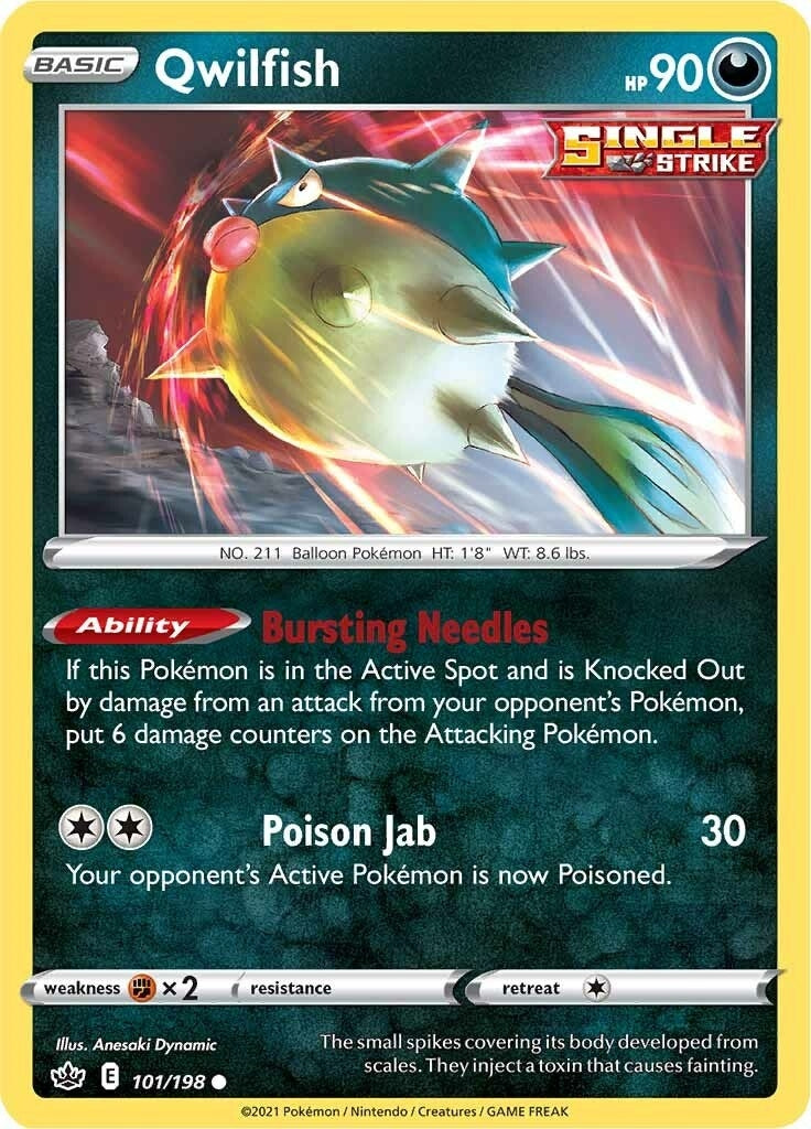 Image for Qwilfish (SWSH06: Chilling Reign) (101/198) - Pokemon