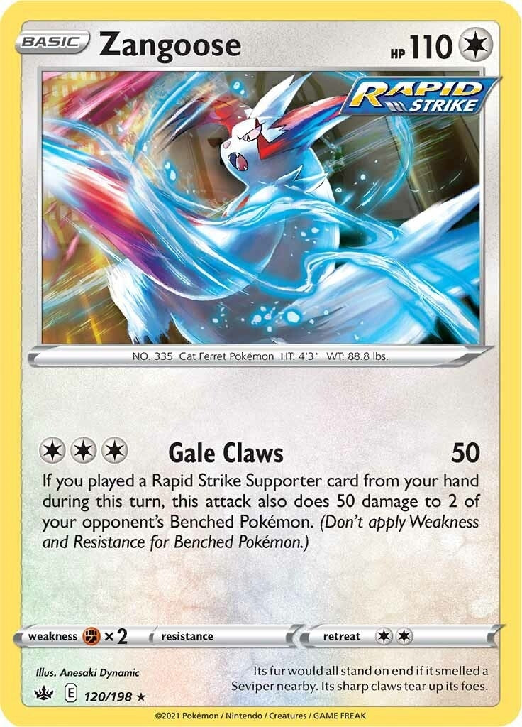 Image for Zangoose (SWSH06: Chilling Reign) (120/198) - Pokemon