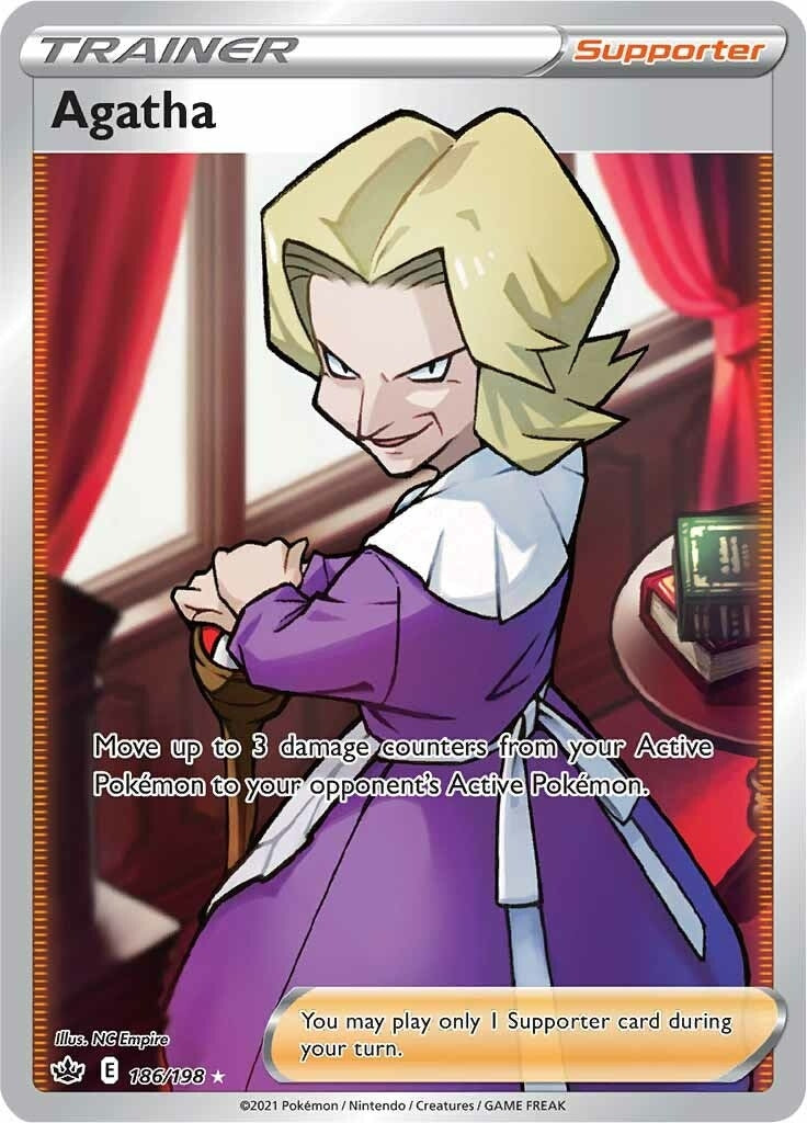 Image for Agatha (Full Art) (SWSH06: Chilling Reign) (186/198) - Pokemon