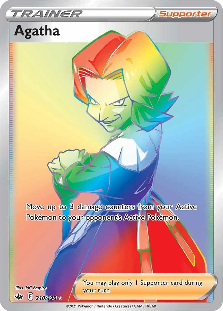 Image for Agatha (Secret) (SWSH06: Chilling Reign) (210/198) - Pokemon