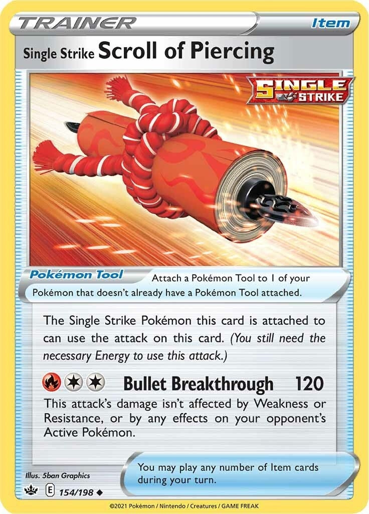 Image for Single Strike Scroll of Piercing (SWSH06: Chilling Reign) (154/198) - Pokemon