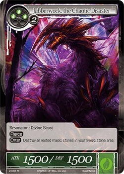 Image for Jabberwock, the Chaotic Disaster (The War of Valhalla) (2-065) - Force of Will