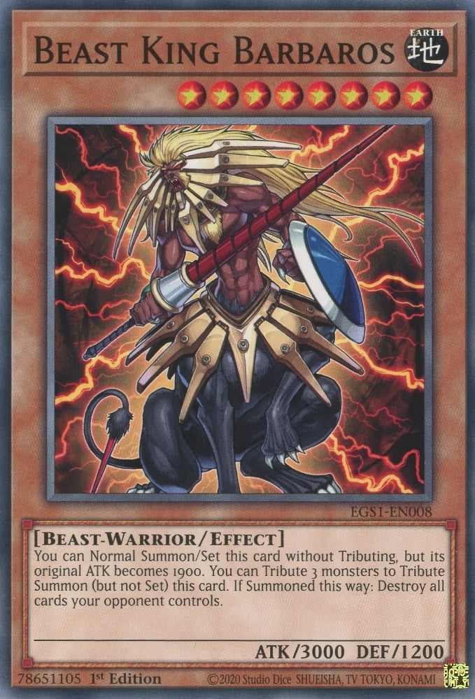 Image for Beast King Barbaros (Egyptian God Deck: Slifer the Sky Dragon) (EGS1-EN008) - YuGiOh