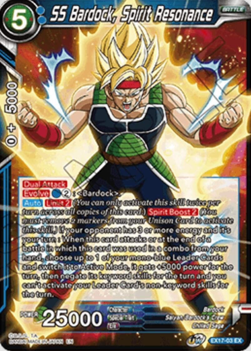 Image for SS Bardock, Spirit Resonance (Expansion Deck Box Set 17: Saiyan Boost) (EX17-03) - Dragon Ball Super: Masters