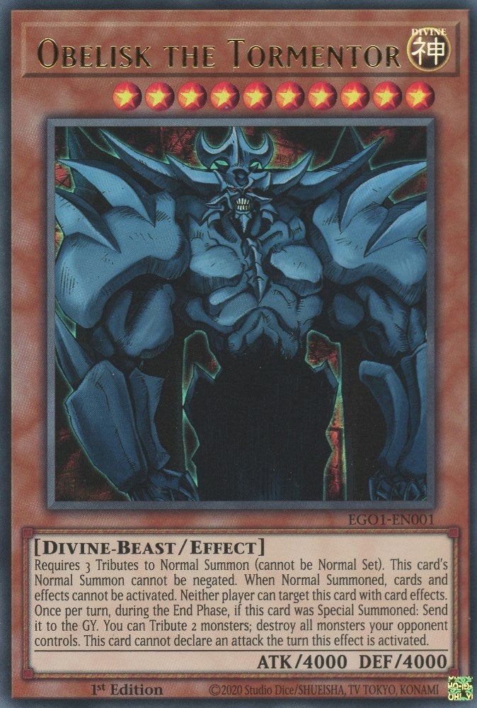 Image for Obelisk the Tormentor (Egyptian God Deck: Obelisk the Tormentor) (EGO1-EN001) - YuGiOh