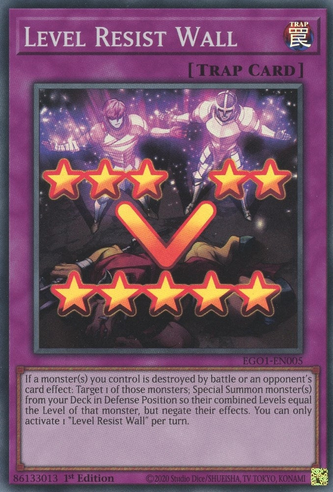 Image for Level Resist Wall (Egyptian God Deck: Obelisk the Tormentor) (EGO1-EN005) - YuGiOh