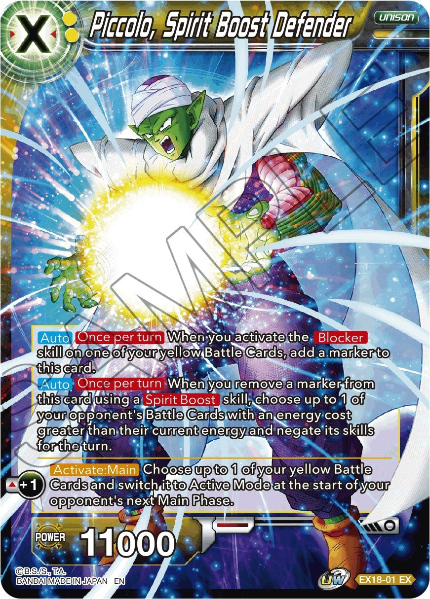 Image for Piccolo, Spirit Boost Defender (Expansion Deck Box Set 18: Namekian Boost) (EX18-01) - Dragon Ball Super: Masters
