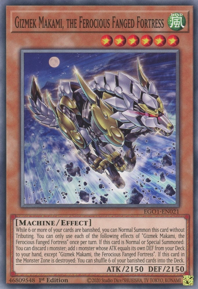 Image for Gizmek Makami, the Ferocious Fanged Fortress (Egyptian God Deck: Obelisk the Tormentor) (EGO1-EN021) - YuGiOh
