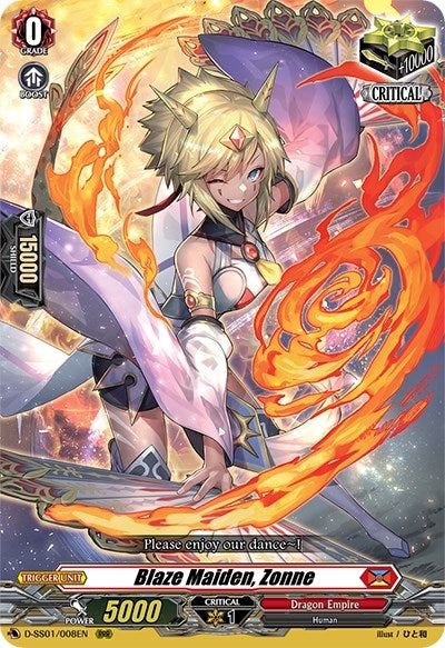 Image for Blaze Maiden, Zonne (D-SS01: Festival Collection 2021) (D-SS01/008EN) - Cardfight Vanguard