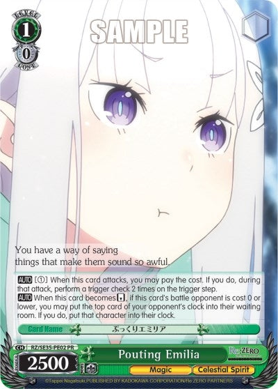 Image for Pouting Emilia (Re:ZERO: The Frozen Bond) (RZ/SE35-PE02 PR) - Weiss Schwarz