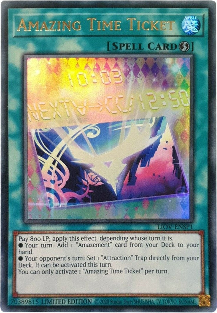 Image for Amazing Time Ticket (LIOV-ENSP1) (Lightning Overdrive) (LIOV-ENSP1) - YuGiOh