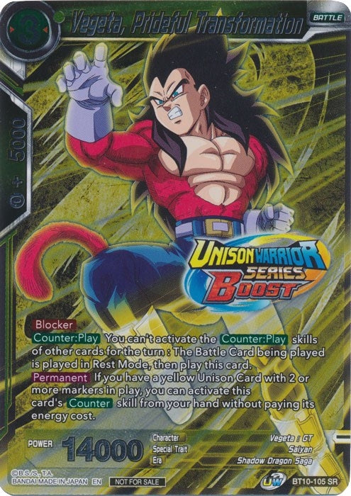 Image for Vegeta, Prideful Transformation (Event Pack 08) (Tournament Promotion Cards) (BT10-105) - Dragon Ball Super: Masters
