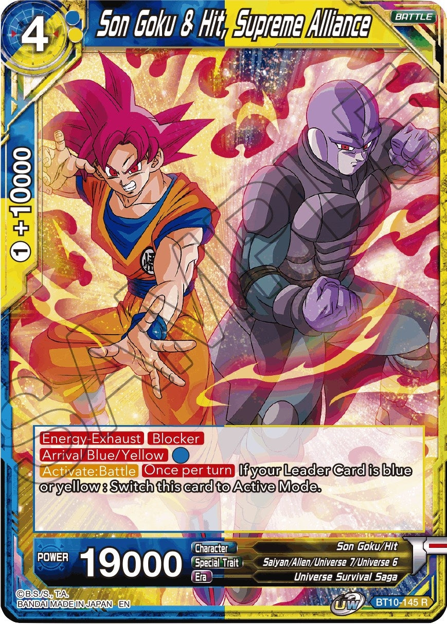 Image for Son Goku & Hit, Supreme Alliance (Event Pack 08) (Tournament Promotion Cards) (BT10-145) - Dragon Ball Super: Masters