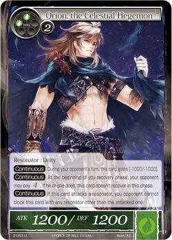 Image for Orion, the Celestial Hegemon (The War of Valhalla) (2-063) - Force of Will