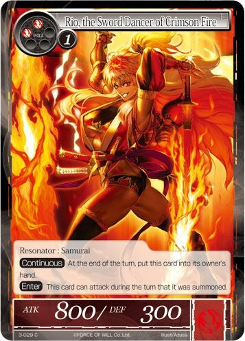 Image for Rio, the Sword Dancer of Crimson Fire (The Shaft of Light of Valhalla) (3-029) - Force of Will