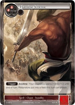 Image for Flaming Scheme (The Shaft of Light of Valhalla) (3-048) - Force of Will