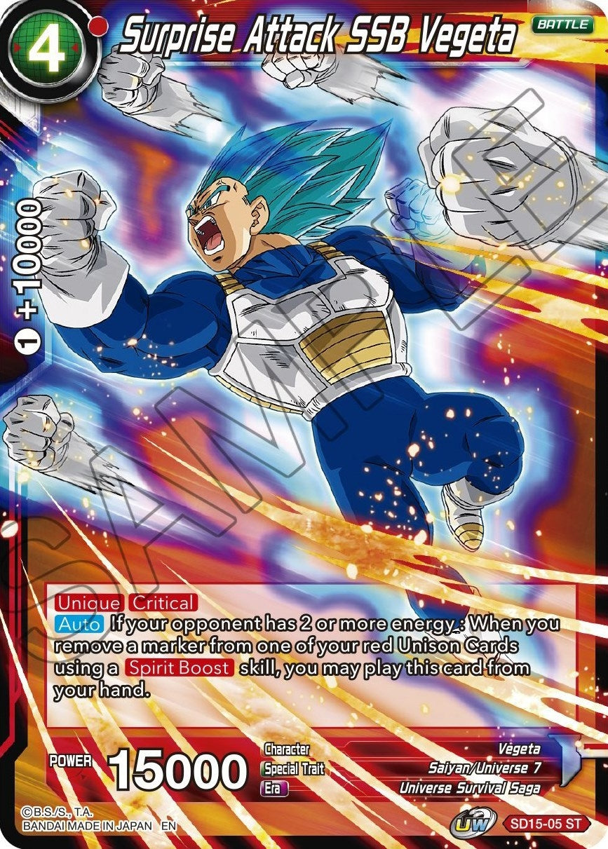 Image for Surprise Attack SSB Vegeta (Cross Spirits) (SD15-05) - Dragon Ball Super: Masters