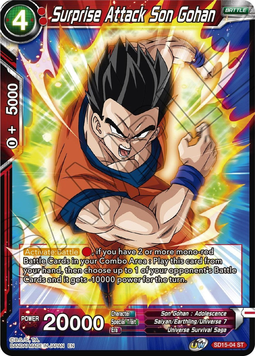 Image for Surprise Attack Son Gohan (Cross Spirits) (SD15-04) - Dragon Ball Super: Masters
