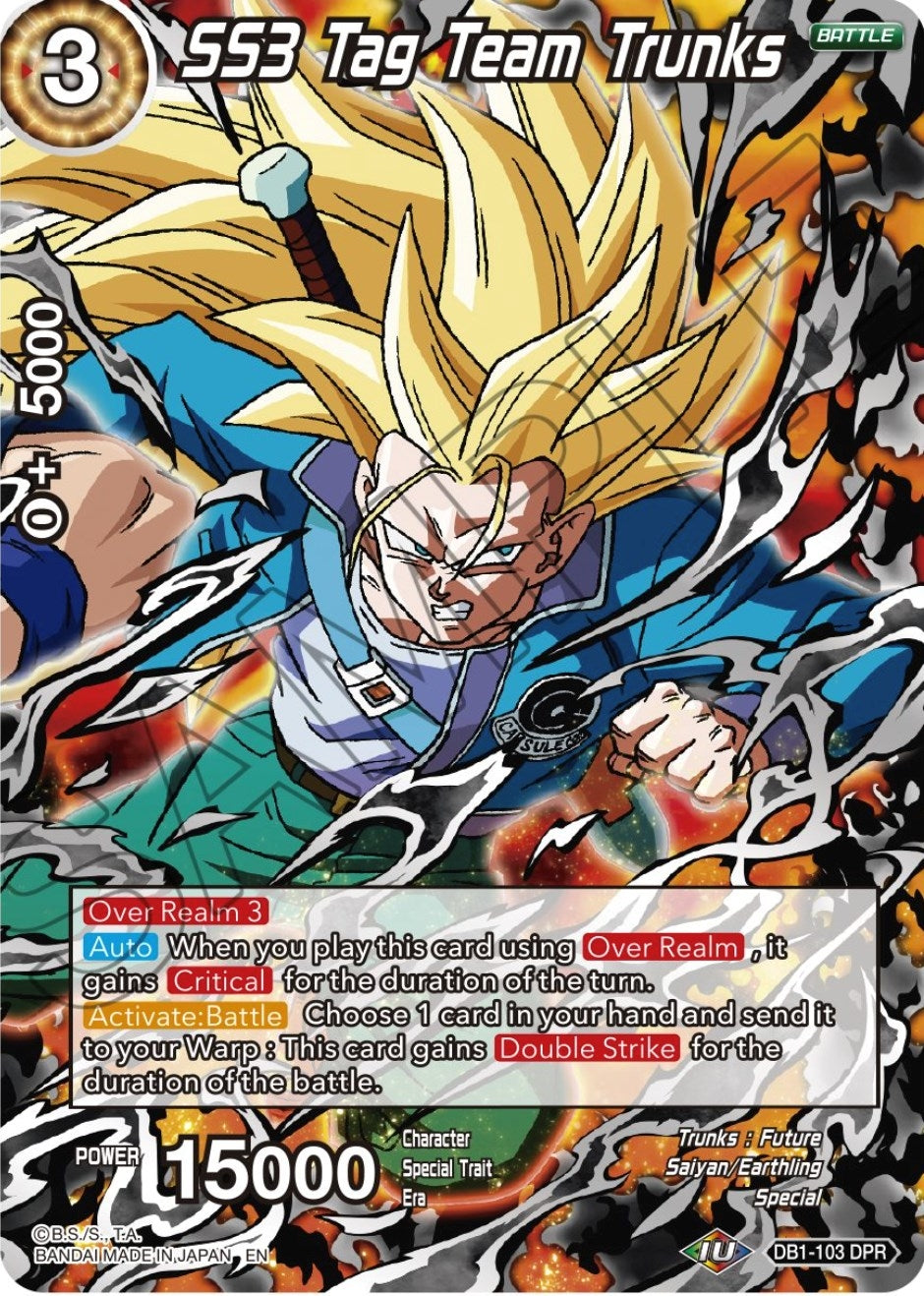 Image for SS3 Tag Team Trunks (Non-Holo) (Cross Spirits) (DB1-103) - Dragon Ball Super: Masters