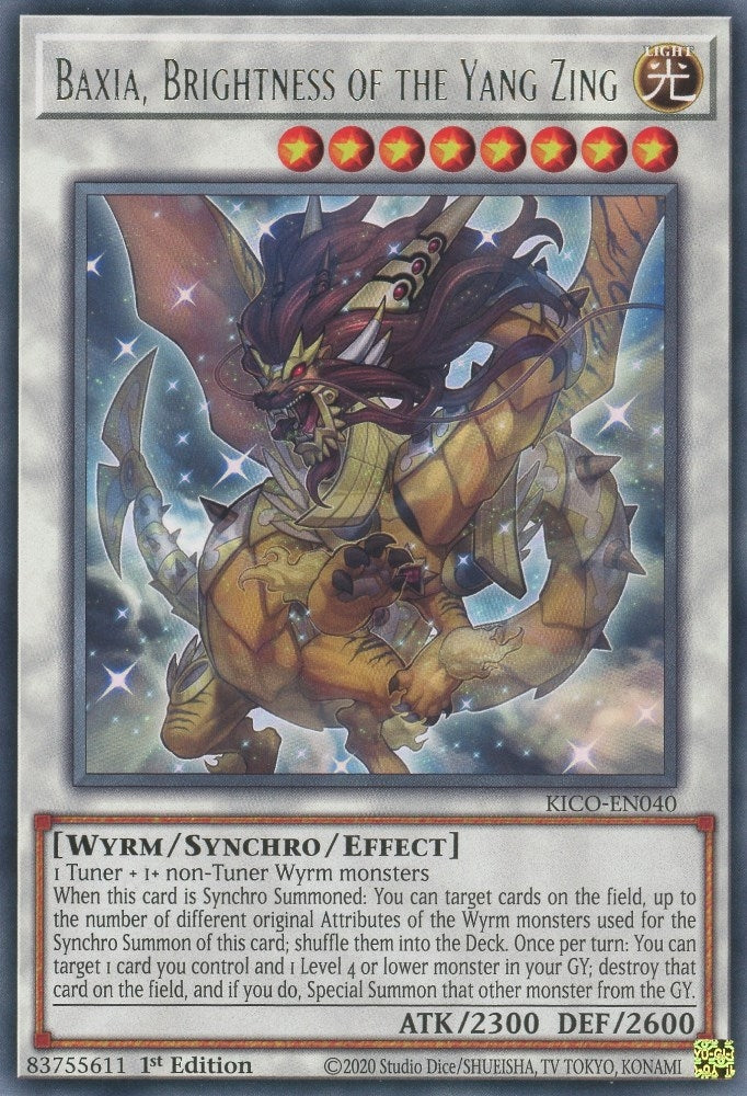 Image for Baxia, Brightness of the Yang Zing (King's Court) (KICO-EN040) - YuGiOh