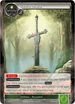 Image for Mithril Sword (The Shaft of Light of Valhalla) (3-090) - Force of Will