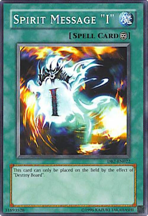 Image for Spirit Message "I" (Dark Beginning 2) (DB2-EN022) - YuGiOh