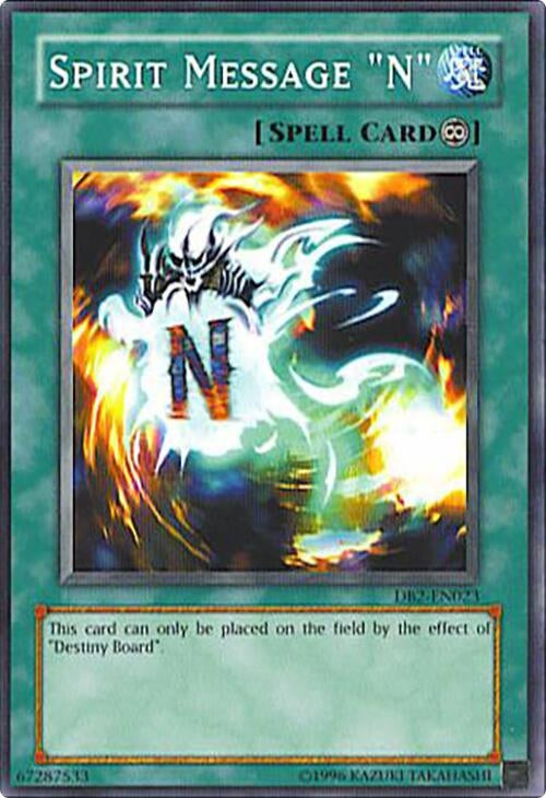 Image for Spirit Message "N" (Dark Beginning 2) (DB2-EN023) - YuGiOh