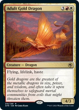 Image for Adult Gold Dragon (Adventures in the Forgotten Realms) (216) - Magic: The Gathering