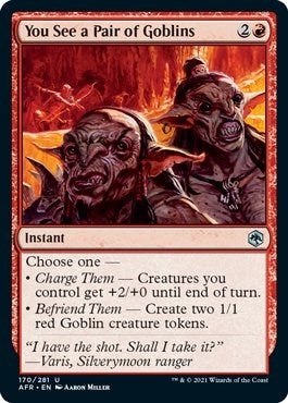 Image for You See a Pair of Goblins (Adventures in the Forgotten Realms) (170) - Magic: The Gathering