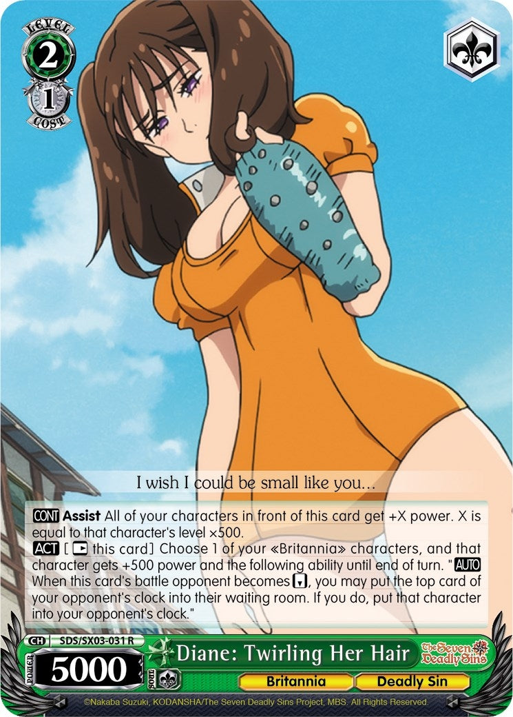 Image for Diane: Twirling Her Hair (The Seven Deadly Sins) (SDS/SX03-031 R) - Weiss Schwarz