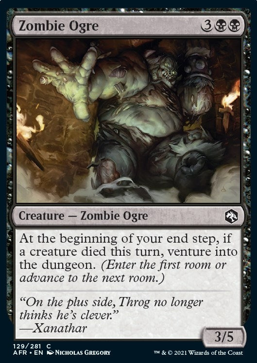 Image for Zombie Ogre (Adventures in the Forgotten Realms) (129) - Magic: The Gathering