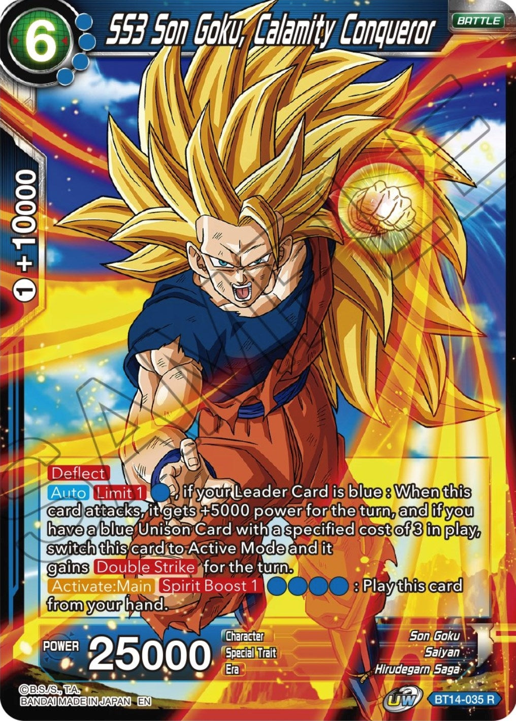 Image for SS3 Son Goku, Calamity Conqueror (Cross Spirits) (BT14-035) - Dragon Ball Super: Masters