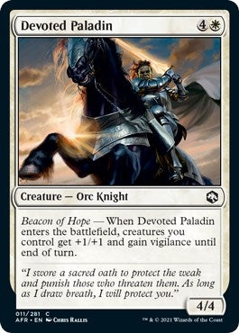 Image for Devoted Paladin (Adventures in the Forgotten Realms) (11) - Magic: The Gathering